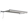 Store rétractable manuel avec LEDs Gris clair et blanc 646987646987