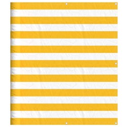 Paravent de balcon à rayures jaunes et blanches 120 x 1000 cm 646995646995