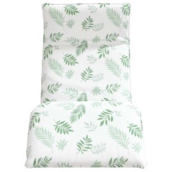 Transat pliant en tissu Oxford motif feuilles 175 x 54 x 8,5 cm 647000647000