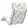 Transat pliant en tissu Oxford motif feuilles 175 x 54 x 8,5 cm 647000647000