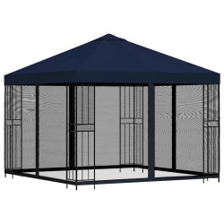 Abri de jardin avec parois 3 x 3 m Bleu Polyester et Acier 647002647002