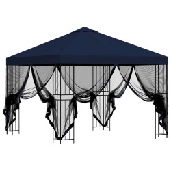 Abri de jardin avec parois 3 x 3 m Bleu Polyester et Acier 647002647002