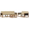 Ensemble de canapés d'extérieur 6 pcs Naturel et Beige 647005647005