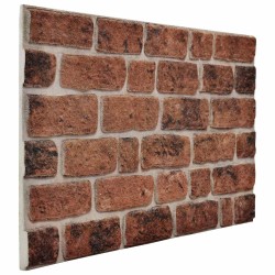 Panneaux muraux 10 pcs Brique Marron 100 x 50 cm Mousse EPS 647007647007