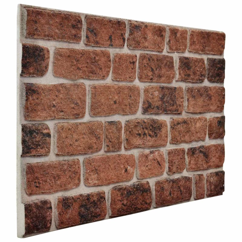 Panneaux muraux 10 pcs Brique Marron 100 x 50 cm Mousse EPS 647007647007