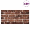 Panneaux muraux 10 pcs Brique Marron 100 x 50 cm Mousse EPS 647007647007