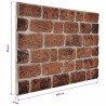 Panneaux muraux 10 pcs Brique Marron 100 x 50 cm Mousse EPS 647007647007