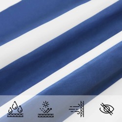 Voile d'ombre Bleu et Blanc 8 x 6 m 100 % polyester Oxford 647009647009