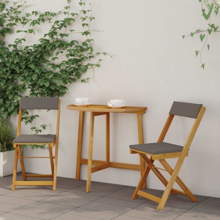 Chaises de bistrot d'extérieur 2 pcs Gris foncé 40 x 53 x 80 cm 647011647011