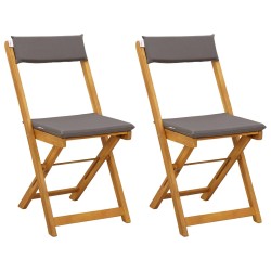 Chaises de bistrot d'extérieur 2 pcs Gris foncé 40 x 53 x 80 cm 647011647011