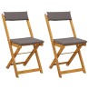 Chaises de bistrot d'extérieur 2 pcs Gris foncé 40 x 53 x 80 cm 647011647011