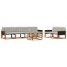 Ensemble de canapés d'extérieur 7 pcs Naturel et gris clair 647012647012