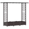 Lit Élevé avec Treillis et Toit Marron 164 x 40 x 121 cm PP 647013647013