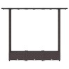 Lit Élevé avec Treillis et Toit Marron 164 x 40 x 121 cm PP 647013647013