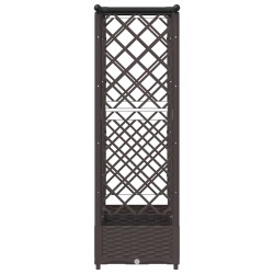 Lit Élevé avec Treillis et Toit Marron 164 x 40 x 121 cm PP 647013647013