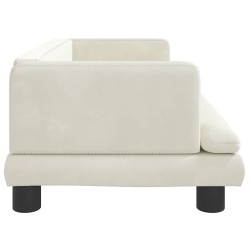 Lit pour chien crème 80x45x30 cm velours 647016647016