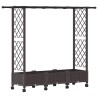 Lit Élevé avec Treillis et Toit Marron 164 x 40 x 127 cm PP 647017647017