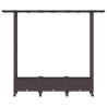 Lit Élevé avec Treillis et Toit Marron 164 x 40 x 127 cm PP 647017647017