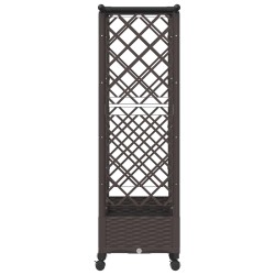 Lit Élevé avec Treillis et Toit Marron 164 x 40 x 127 cm PP 647017647017