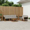 Ensemble de canapés d'extérieur 6 pcs Naturel et gris clair 647019647019