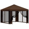 Abri de jardin avec parois 3 x 3 m Marron Polyester et Acier 647020647020