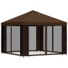 Abri de jardin avec parois 3 x 3 m Marron Polyester et Acier 647020647020