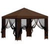 Abri de jardin avec parois 3 x 3 m Marron Polyester et Acier 647020647020