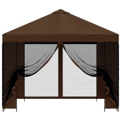 Abri de jardin avec parois 3 x 3 m Marron Polyester et Acier 647020647020