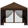 Abri de jardin avec parois 3 x 3 m Marron Polyester et Acier 647020647020