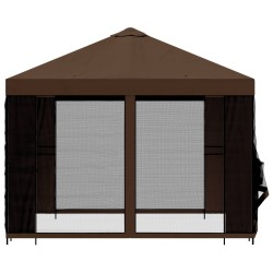 Abri de jardin avec parois 3 x 3 m Marron Polyester et Acier 647020647020