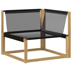 Ensemble de canapés d'extérieur 5 pcs Blanc et noir 647023647023
