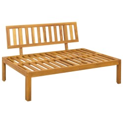 Unité de canapé du milieu Gris Naturel et Foncé Bois d'acacia 647024647024