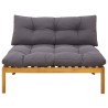 Unité de canapé du milieu Gris Naturel et Foncé Bois d'acacia 647024647024