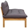 Unité de canapé du milieu Gris Naturel et Foncé Bois d'acacia 647024647024