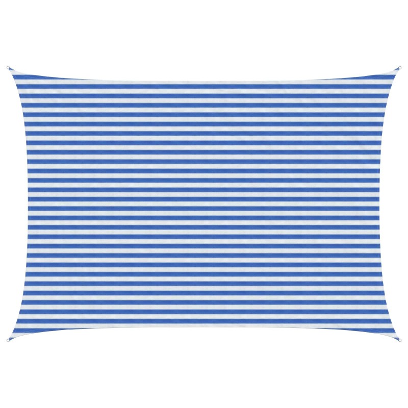 Voile d'ombre Bleu et Blanc 3,5 x 4,5 m HDPE 647026647026