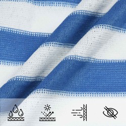 Voile d'ombre Bleu et Blanc 3,5 x 4,5 m HDPE 647026647026