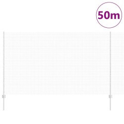 Clôture en fil soudé avec poteaux 50 x 1,4 m Acier galvanisé 647030647030