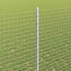 Clôture en fil soudé avec poteaux 50 x 1,4 m Acier galvanisé 647030647030