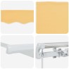 Auvent rétractable Sable 450 × 300 cm Tissu et Aluminium 647031647031