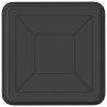 Plateau carré à fleurs 6 pcs Noir 18 x 18 x 2 cm Plastique 647032647032