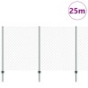 Clôture grillagée avec poteau 25 x 1,4 m Acier recouvert de PVC 647033647033