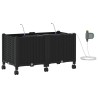 Porte-plante de jardin avec irrigation et roues 2 pc Noir PP 647037647037