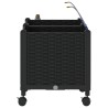 Porte-plante de jardin avec irrigation et roues 2 pc Noir PP 647037647037