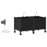 Porte-plante de jardin avec irrigation et roues 2 pc Noir PP 647037647037