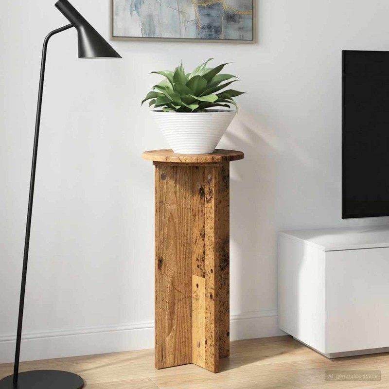 Support de Plante 2 pcs Bois ancien 29,5 x 29,5 x 60 cm 647038647038