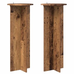 Support de Plante 2 pcs Bois ancien Ø40 x 100 cm 647040647040
