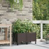 Porte-plante de jardin avec irrigation et roues 2 pc Marron PP 647048647048