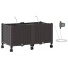 Porte-plante de jardin avec irrigation et roues 2 pc Marron PP 647048647048