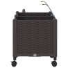 Porte-plante de jardin avec irrigation et roues 2 pc Marron PP 647048647048