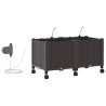 Porte-plante de jardin avec irrigation et roues 2 pc Marron PP 647048647048